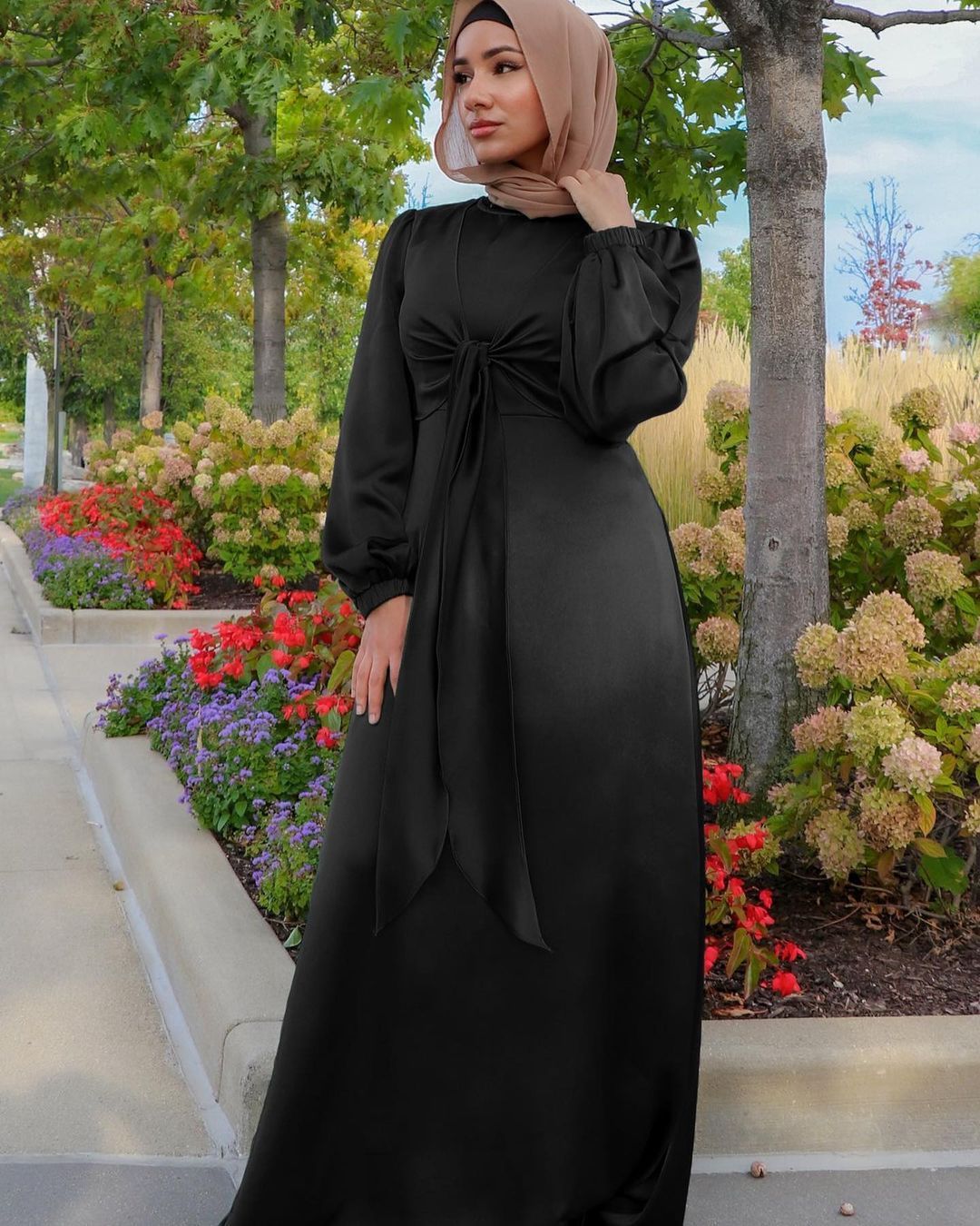 Ramadan Eid caftan Abaya robe en Satin femmes musulmanes Hijab maroc dubaï"