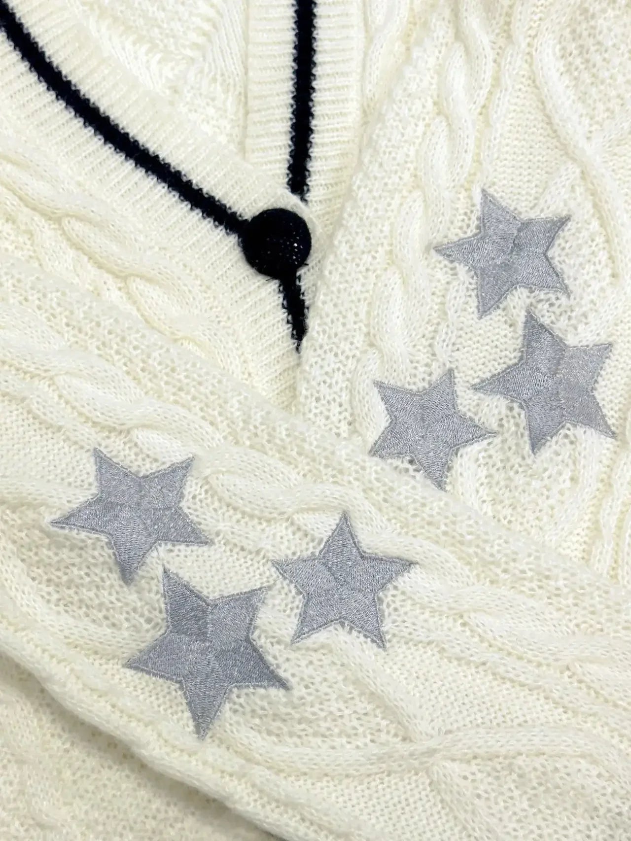 TS Cardigan Star Embroidery Knit Button Up Oversized Folklore Cardigan Sweater Women Unisex Eras Tours Outfit