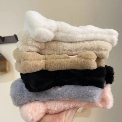 Gants en Peluche à Griffes de Chat – Mitaines Sans Doigts Douces et Chaudes, Gants de Costume Ours Fluffy