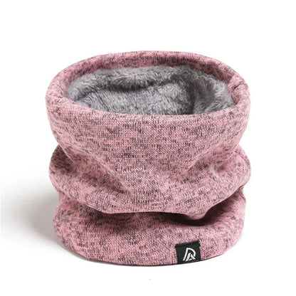 Unisex Solid Cashmere Plush Warm Winter Ring Scarf Women Men Knitted Full Face Mask Snood Neck Scarves Bufanda Thick Muffler New