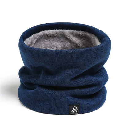 Unisex Solid Cashmere Plush Warm Winter Ring Scarf Women Men Knitted Full Face Mask Snood Neck Scarves Bufanda Thick Muffler New