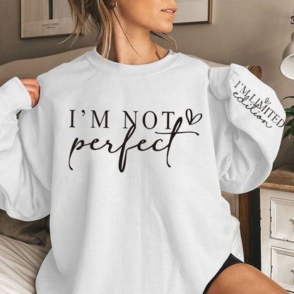 Sweat femme "I'm Not Perfect", décontracté et chaud - maliniro