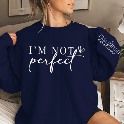 Sweat femme "I'm Not Perfect", décontracté et chaud - maliniro