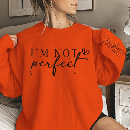 Sweat femme "I'm Not Perfect", décontracté et chaud - maliniro