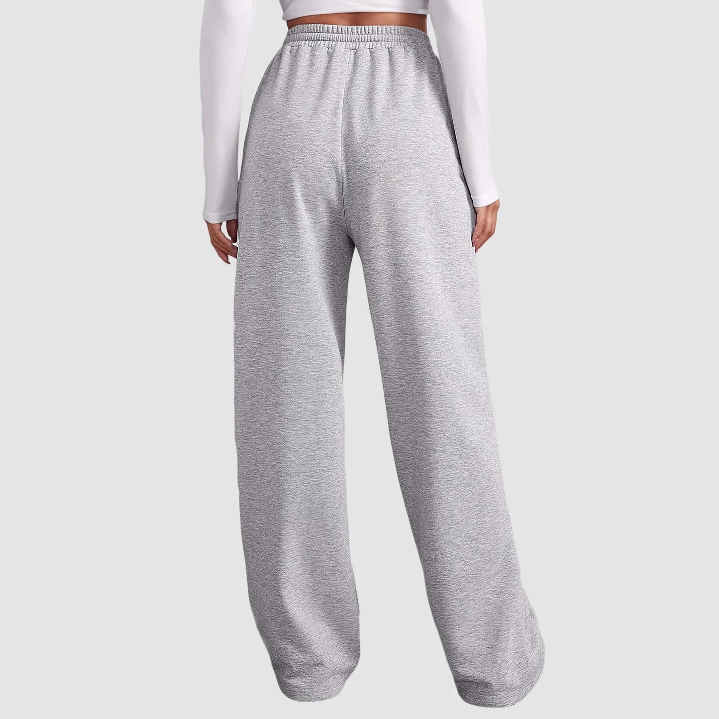 Womens Trousers Sport Jogging Fleece Lined Sweatpants Straight Leg Pants Bottom Joggers Workout Sweatpants Bottom Basic Pants