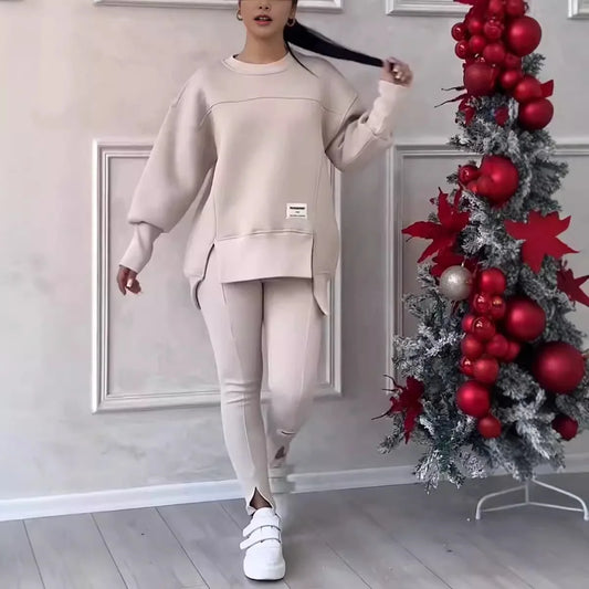 "Ensemble de sport 2 pièces femme, sweat à capuche + leggings"