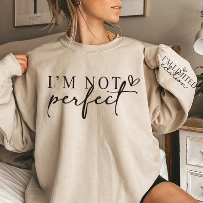 Sweat femme "I'm Not Perfect", décontracté et chaud - maliniro