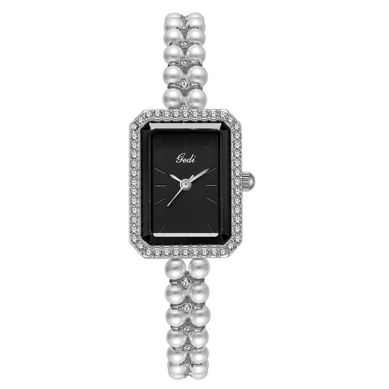 Montre à quartz créative pour femme avec perles de coquillage