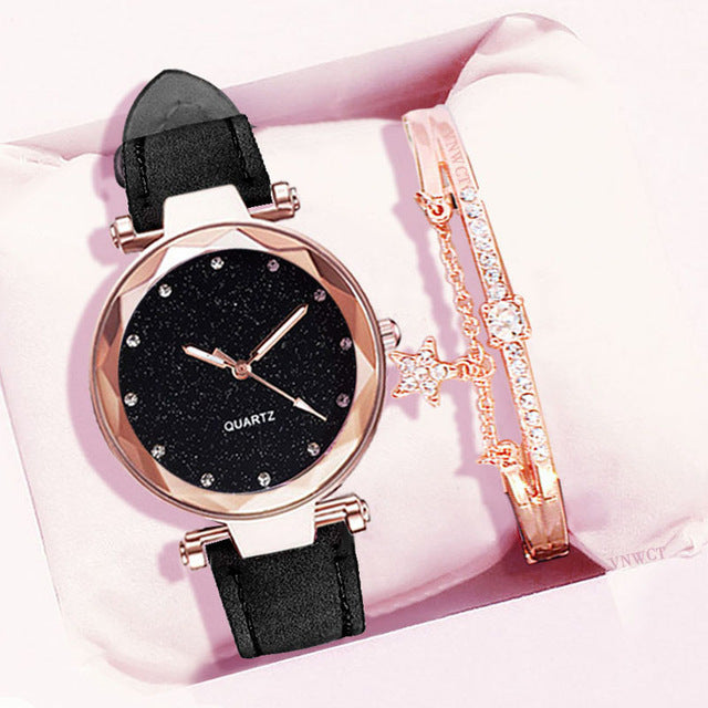 Coffret cadeau montre-bracelet électronique pour femme